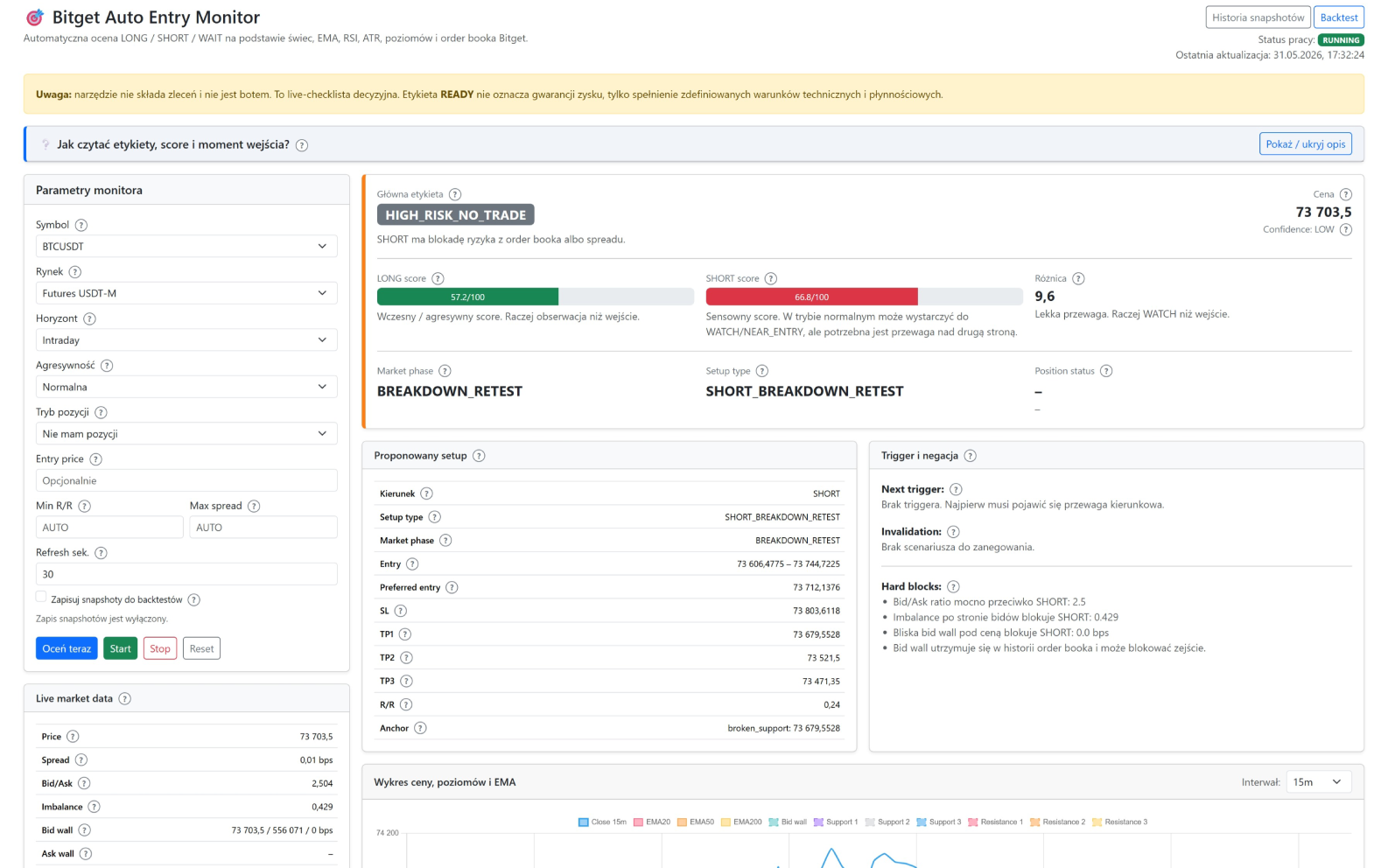 Bitget Auto Entry Monitor